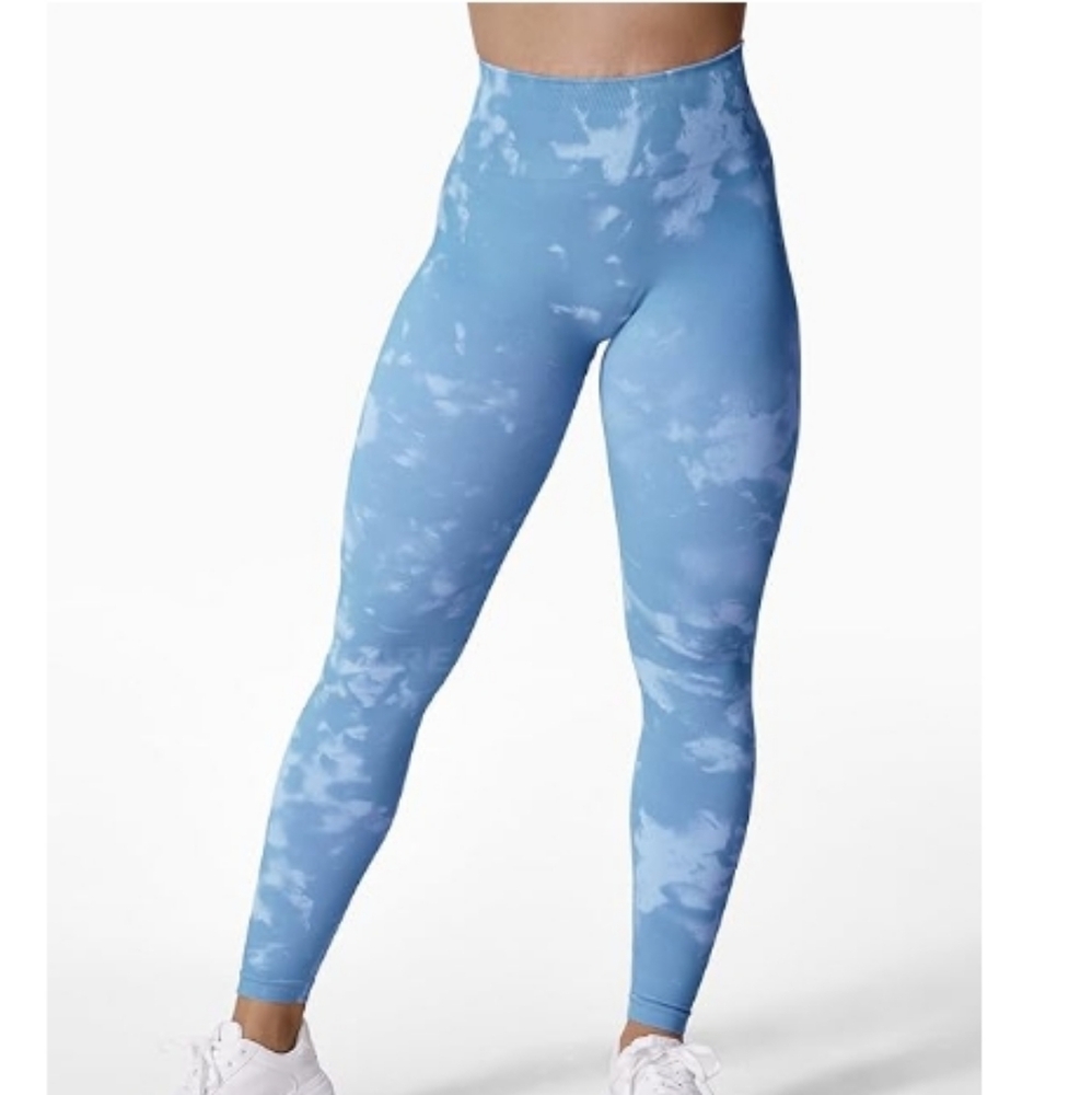 Workout Jada Scrunch Leggings Seamless Yoga Pants Blue
